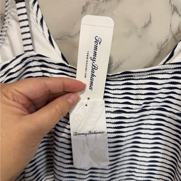 NEW Tommy Bahama Women's Island Cays Stripe Tankini Top Swimwear Size L - Picture 8 of 11